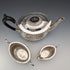 Antique British silver plate tea set, 3-piece set, George Shadford Lee&Henry Wigfull